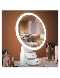 Espejo de Maquillaje Iluminado KuflooQ con Organizador