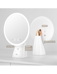 Espejo de Maquillaje Iluminado KuflooQ con Organizador 2