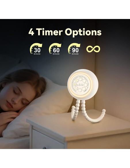 Máquina de Sonido Portátil Easysleep con 30 Sonidos Relajantes