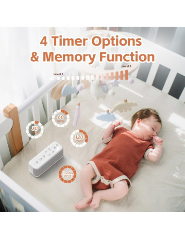 Máquina de Sonido Blanco PPLEE CR1016L con Bluetooth y Batería 3000mAh