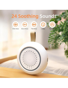 Máquina de Sonido Portátil YIWEI Rosa con Luz Nocturna y 24 Sonidos 2