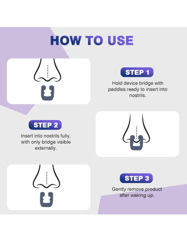 Clip Nasal Anti Ronquidos OHALEEP Silicona Ajustable Blanco M