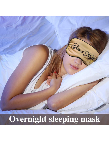 6 Máscaras de Sueño de Seda Syhood Ajustables Multicolor