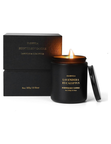 Vela Aromática para Hombres Olorvela 8oz Lavanda Eucalipto