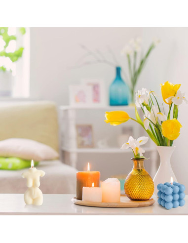 Juego de Velas Aromáticas de Cuerpo Femenino 2 Piezas Cera Soja