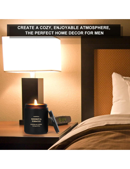 Vela Aromática para Hombres Olorvela 8oz Lavanda Eucalipto