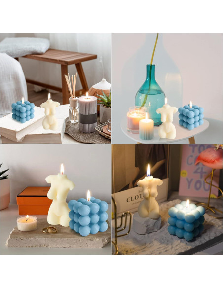 Juego de Velas Aromáticas de Cuerpo Femenino 2 Piezas Cera Soja