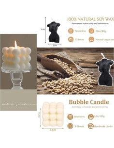 Set de 2 Velas Aromáticas de Cera de Soja NatureMan - Diseño Único 2