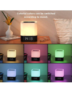 Aisuo Lámpara Nocturna 5 en 1 con Altavoz Bluetooth DY28 2
