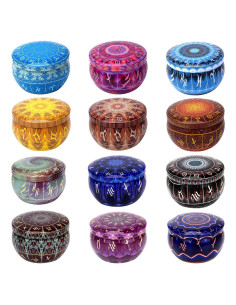 Juego de 12 Velas Aromáticas WuNa 70.9g Aromaterapia