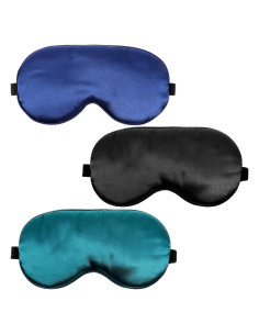 3 Pcs Máscaras de Sueño de Seda Wanmu - Bloqueo Total de Luz
