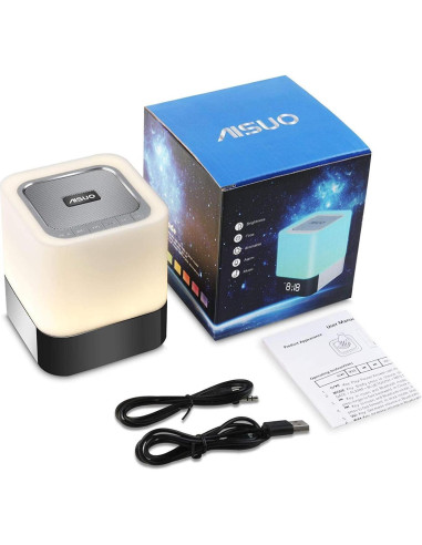 Aisuo Lámpara Nocturna 5 en 1 con Altavoz Bluetooth DY28