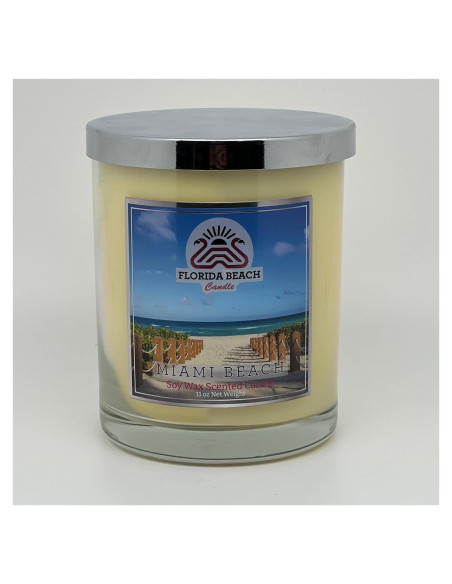 Vela Aromática Miami Beach 311g Soja Natural Piña Coco Vainilla