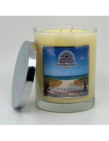 Vela Aromática Miami Beach 311g Soja Natural Piña Coco Vainilla