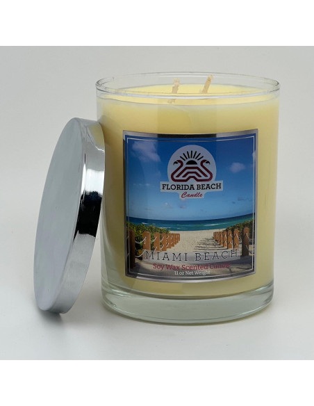 Vela Aromática Miami Beach 311g Soja Natural Piña Coco Vainilla