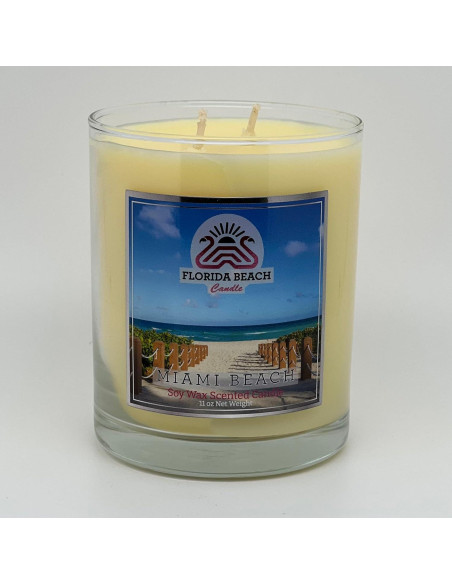 Vela Aromática Miami Beach 311g Soja Natural Piña Coco Vainilla