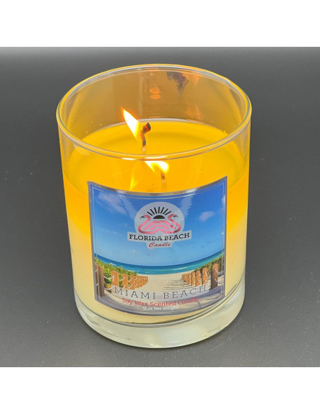 Vela Aromática Miami Beach 311g Soja Natural Piña Coco Vainilla