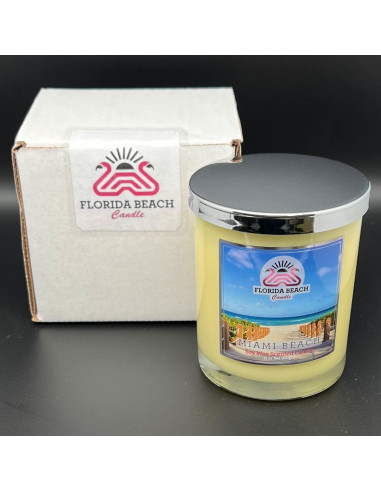 Vela Aromática Miami Beach 311g Soja Natural Piña Coco Vainilla