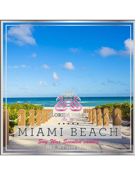 Vela Aromática Miami Beach 311g Soja Natural Piña Coco Vainilla