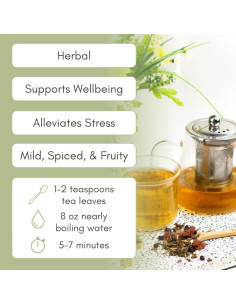 Té Herbal Adaptógeno Orgánico 226g - Full Leaf Tea Co. 2