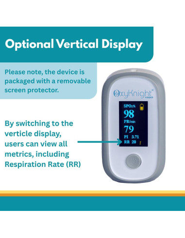 Oxímetro de Pulso Bluetooth OxyKnight - Mide Oxígeno y Pulso