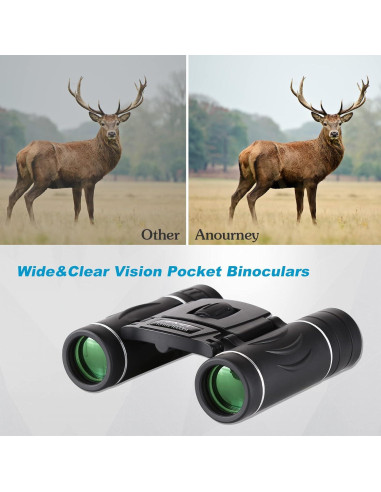 Binoculares Compactos Anourney 8x21 Plegables Ligeros