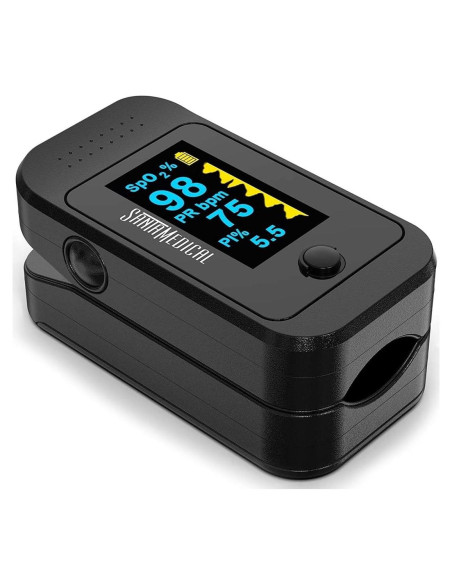 Oxímetro de Pulso Santamedical SM-519BR-BL OLED con Estuche