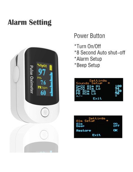 Oxímetro de Pulso Hunan Accurate, Monitor de Oxígeno SpO2