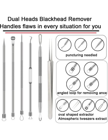 Kit de Herramientas para Espinillas BLAAROOM 6 Piezas Acero Inoxidable
