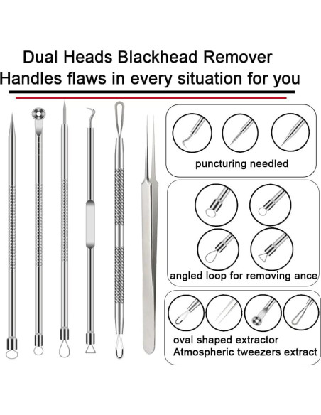 Kit de Herramientas para Espinillas BLAAROOM 6 Piezas Acero Inoxidable