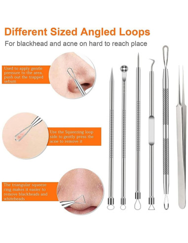Kit de Herramientas para Espinillas BLAAROOM 6 Piezas Acero Inoxidable