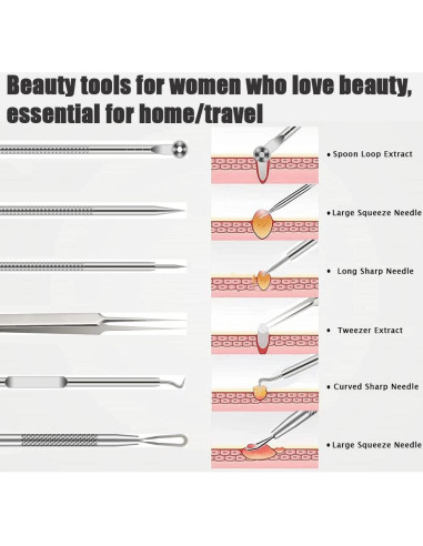 Kit de Herramientas para Espinillas BLAAROOM 6 Piezas Acero Inoxidable