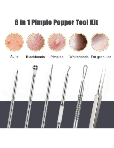 Kit de Herramientas para Espinillas BLAAROOM 6 Piezas Acero Inoxidable