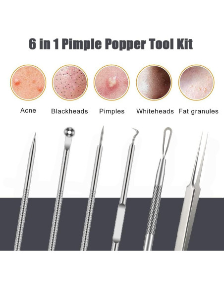 Kit de Herramientas para Espinillas BLAAROOM 6 Piezas Acero Inoxidable