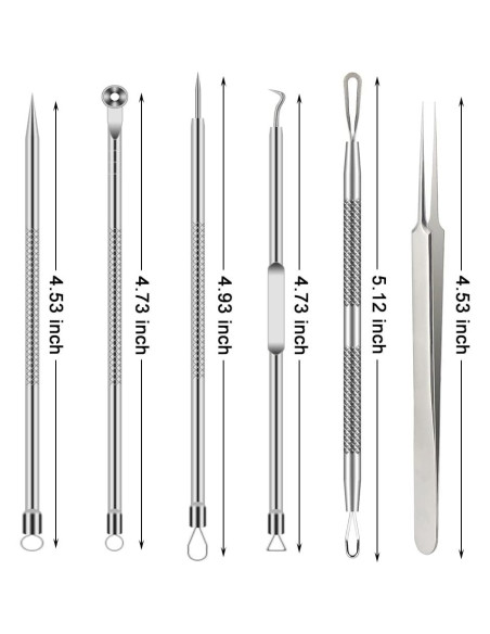 Kit de Herramientas para Espinillas BLAAROOM 6 Piezas Acero Inoxidable