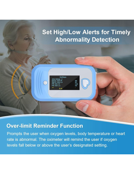 Oxímetro de Pulso MEDLINKET AM801, 5 en 1, Pantalla OLED