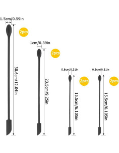Juego de 8 Mini Espátulas de Silicona MaehSab para Cocina y Belleza 2