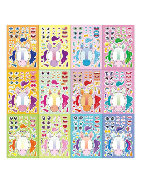 36 Hojas de Calcomanías Reutilizables Ahyuan para Niños