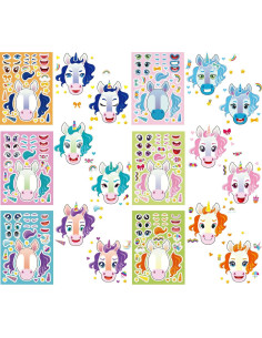 36 Hojas de Calcomanías Reutilizables Ahyuan para Niños 2