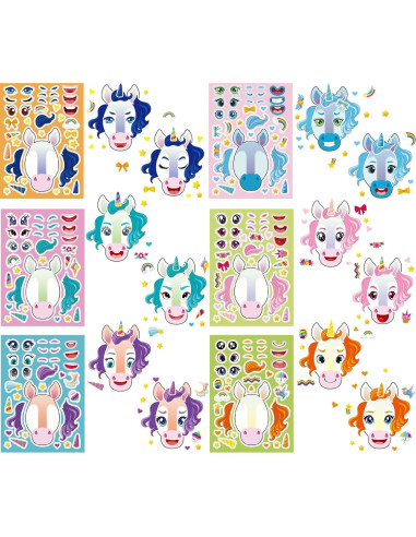 36 Hojas de Calcomanías Reutilizables Ahyuan para Niños