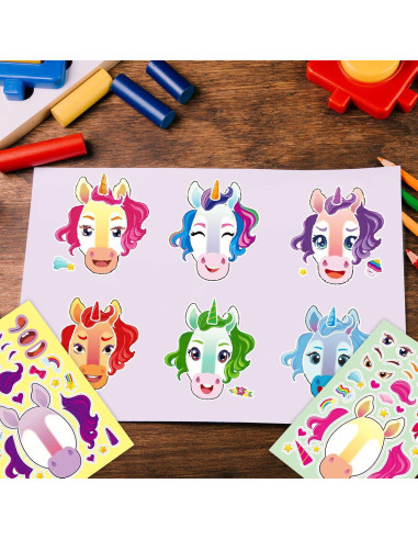 36 Hojas de Calcomanías Reutilizables Ahyuan para Niños