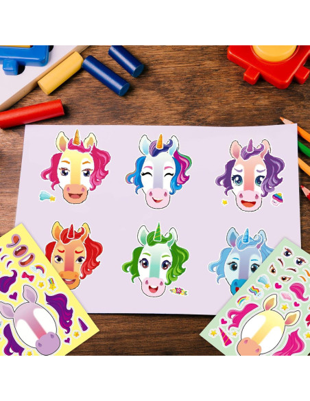 36 Hojas de Calcomanías Reutilizables Ahyuan para Niños