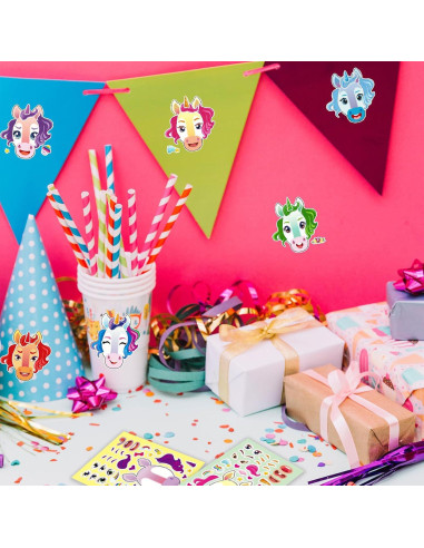 36 Hojas de Calcomanías Reutilizables Ahyuan para Niños