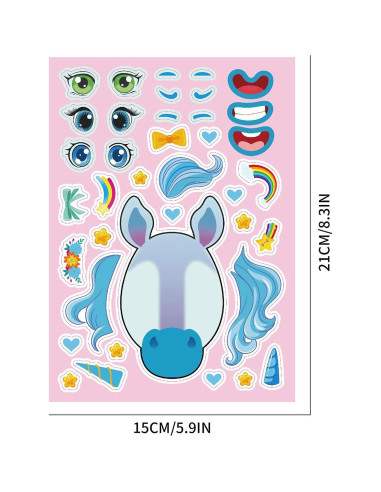 36 Hojas de Calcomanías Reutilizables Ahyuan para Niños