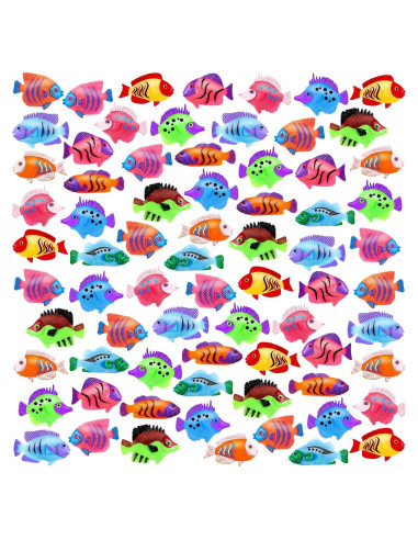 Juego de 36 peces de plástico LHSYFBZ para fiestas y acuarios