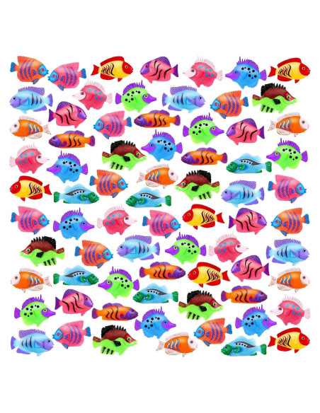 Juego de 36 peces de plástico LHSYFBZ para fiestas y acuarios