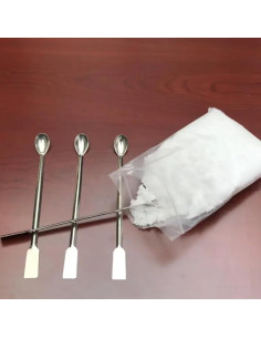 Juego de 10 Espátulas de Acero Inoxidable CRZQXOUR para Laboratorio 2