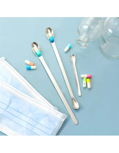 Juego de 10 Espátulas de Acero Inoxidable CRZQXOUR para Laboratorio