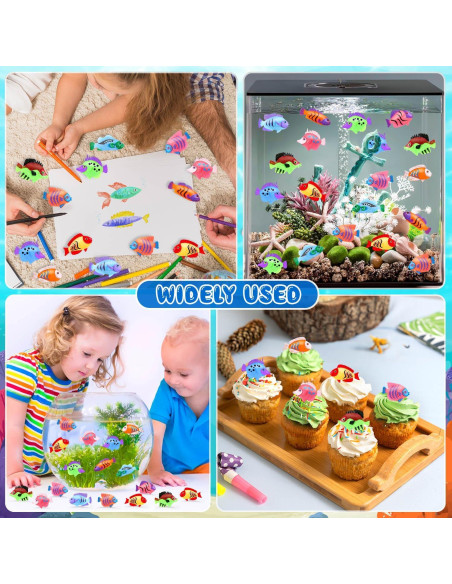Juego de 36 peces de plástico LHSYFBZ para fiestas y acuarios