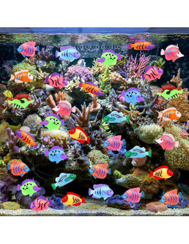 Juego de 36 peces de plástico LHSYFBZ para fiestas y acuarios
